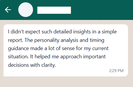 Customer WhatsApp Testimonial feedback 2