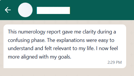 Customer WhatsApp Testimonial feedback 4
