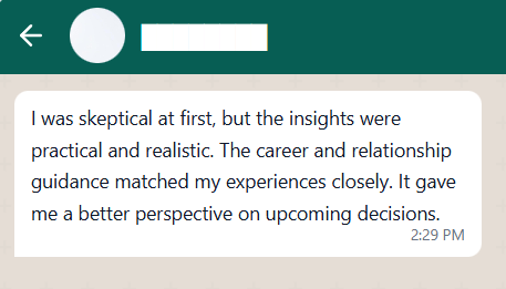 Customer WhatsApp Testimonial feedback 5