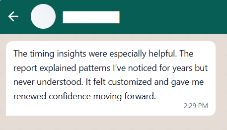 Customer WhatsApp Testimonial feedback 7